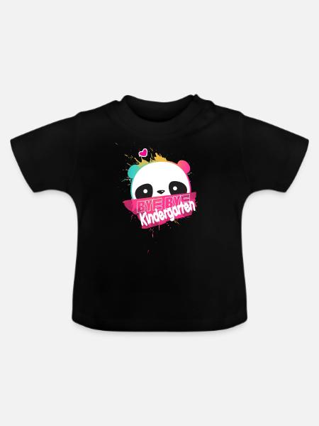 Endlich Schulkind, Einschulung - Baby Bio-T-Shirt mit Rundhals - Schwarz