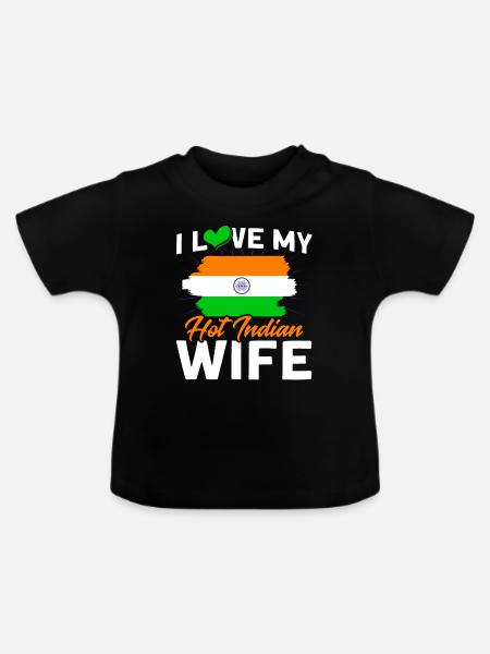 Indien Indische Wurzeln Geschenk - Baby Bio-T-Shirt mit Rundhals - Schwarz