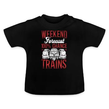 Conducteur de train diesel de marchandises - T-shirt bio col rond Bébé - noir - Devant