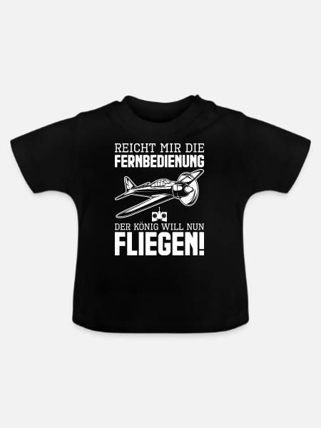 Modellflug Modellbau Modellfliegen - Baby Bio-T-Shirt mit Rundhals - Schwarz