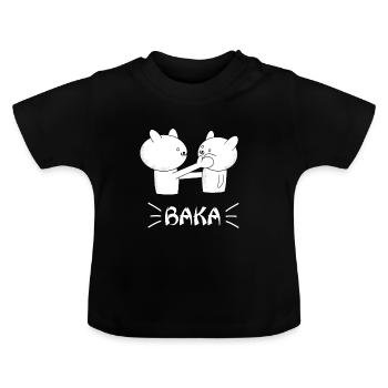 Anime Baka Japanese Manga - Baby Organic T-Shirt with Round Neck - black - Front