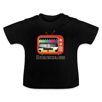Image de test rétro 80s 90s fête à thème - T-shirt bio col rond Bébé - noir - Devant