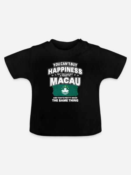 Macau - Baby Bio-T-Shirt mit Rundhals - Schwarz