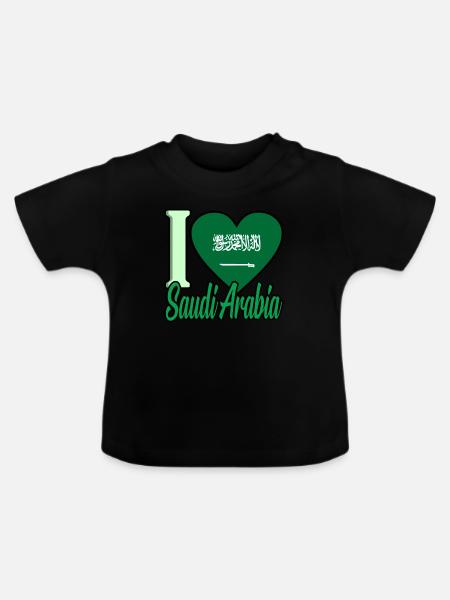 Saudi arabien - Baby Bio-T-Shirt mit Rundhals - Schwarz