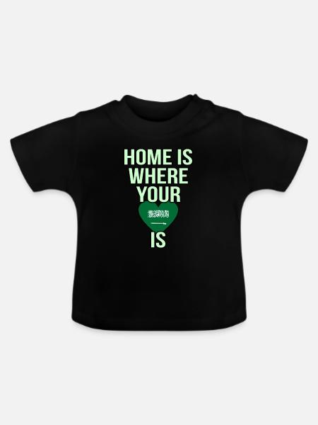 Saudi arabien - Baby Bio-T-Shirt mit Rundhals - Schwarz