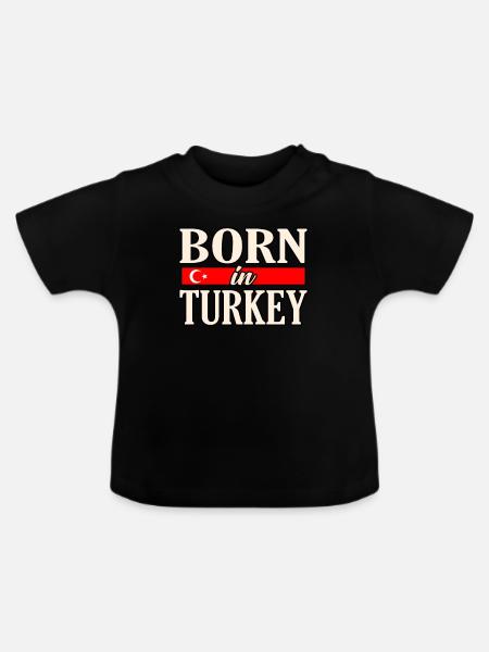 Türkei - Baby Bio-T-Shirt mit Rundhals - Schwarz