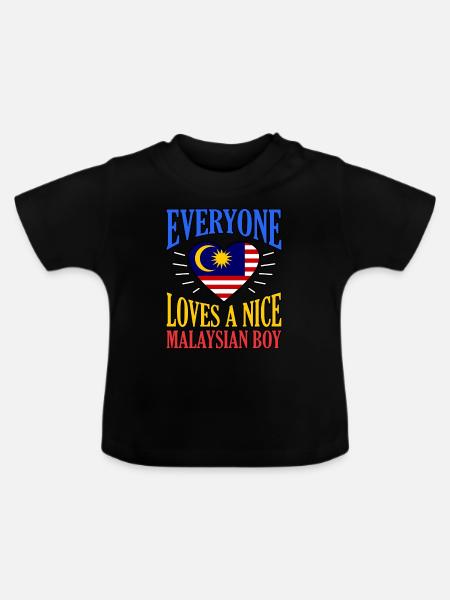 Malaysia - Baby Bio-T-Shirt mit Rundhals - Schwarz