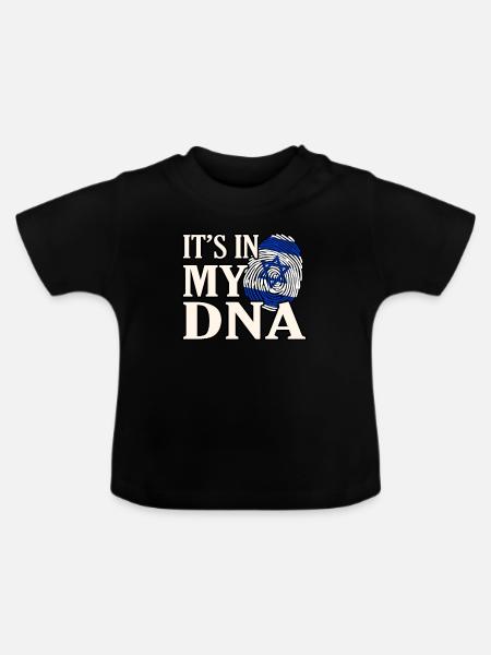 Israel - Baby Bio-T-Shirt mit Rundhals - Schwarz