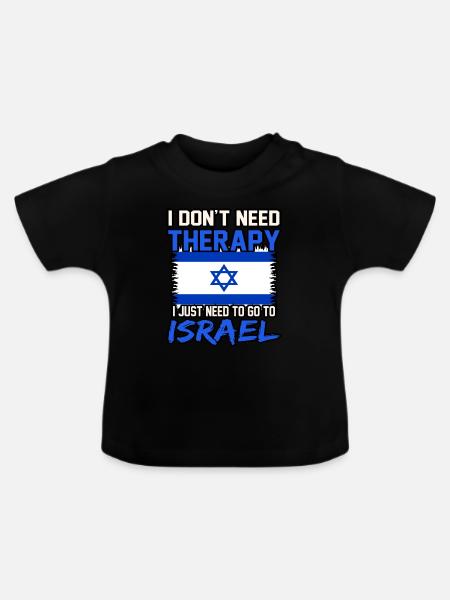 Israel - Baby Bio-T-Shirt mit Rundhals - Schwarz