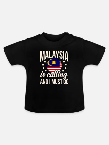 Malaysia - Baby Bio-T-Shirt mit Rundhals - Schwarz