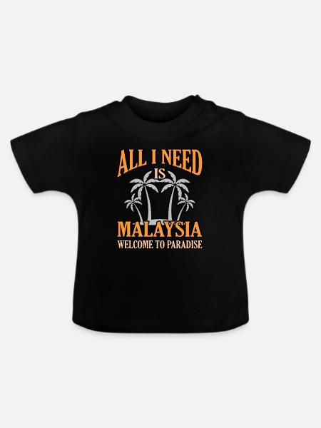 Malaysia - Baby Bio-T-Shirt mit Rundhals - Schwarz