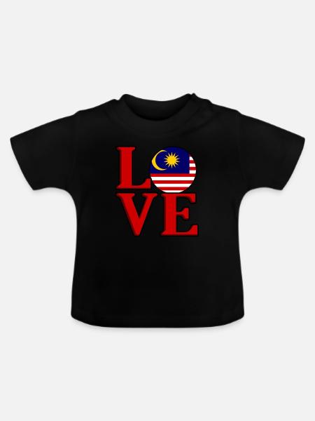 Malaysia - Baby Bio-T-Shirt mit Rundhals - Schwarz