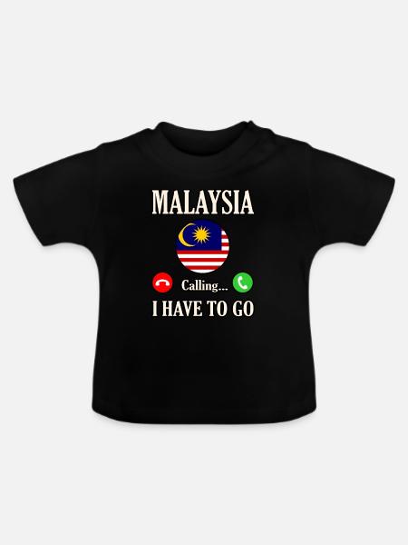 Malaysia - Baby Bio-T-Shirt mit Rundhals - Schwarz