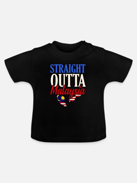 Malaysia - Baby Bio-T-Shirt mit Rundhals - Schwarz