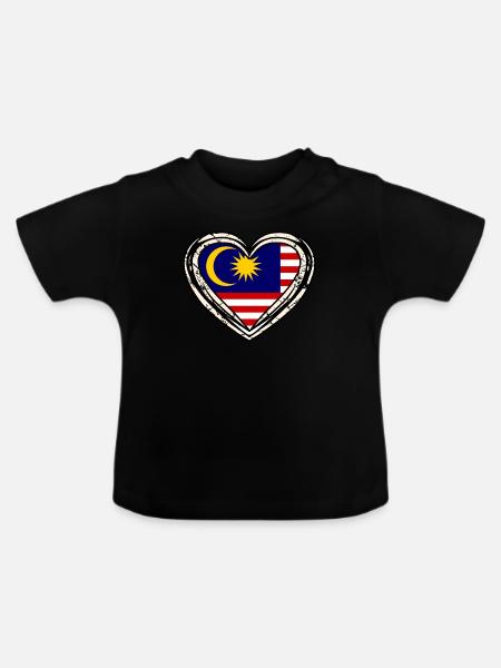 Malaysia - Baby Bio-T-Shirt mit Rundhals - Schwarz