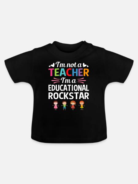 Grundschullehrer Kindergartenpädagogik - Baby Bio-T-Shirt mit Rundhals - Schwarz