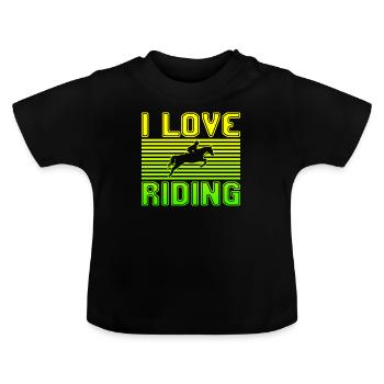 J’adore rouler - T-shirt bio col rond Bébé - noir - Devant