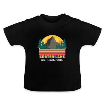 Parc national de Crater Lake Randonnée Nature Montagnes Orego - T-shirt bio col rond Bébé - noir - Devant