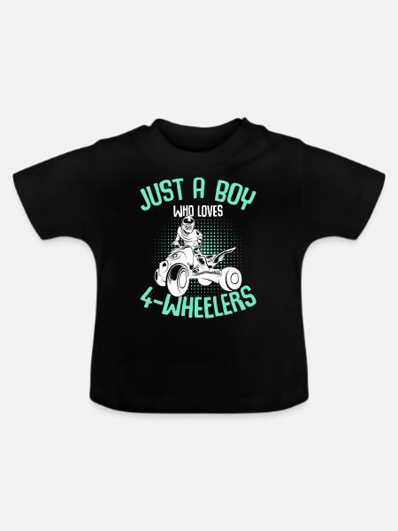 Quad Jungen ATV - Baby Bio-T-Shirt mit Rundhals - Schwarz