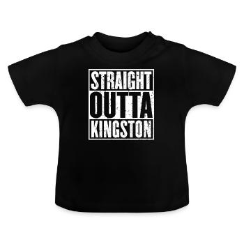 Straight Outta Kingston Vintage - T-shirt bio col rond Bébé - noir - Devant