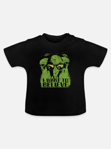 Alien - Baby Bio-T-Shirt mit Rundhals - Schwarz