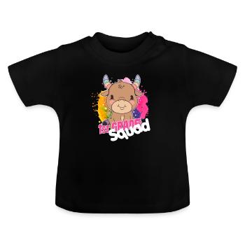 Finally 1st Grade, First Grader - Baby Organic T-Shirt with Round Neck - black - Front