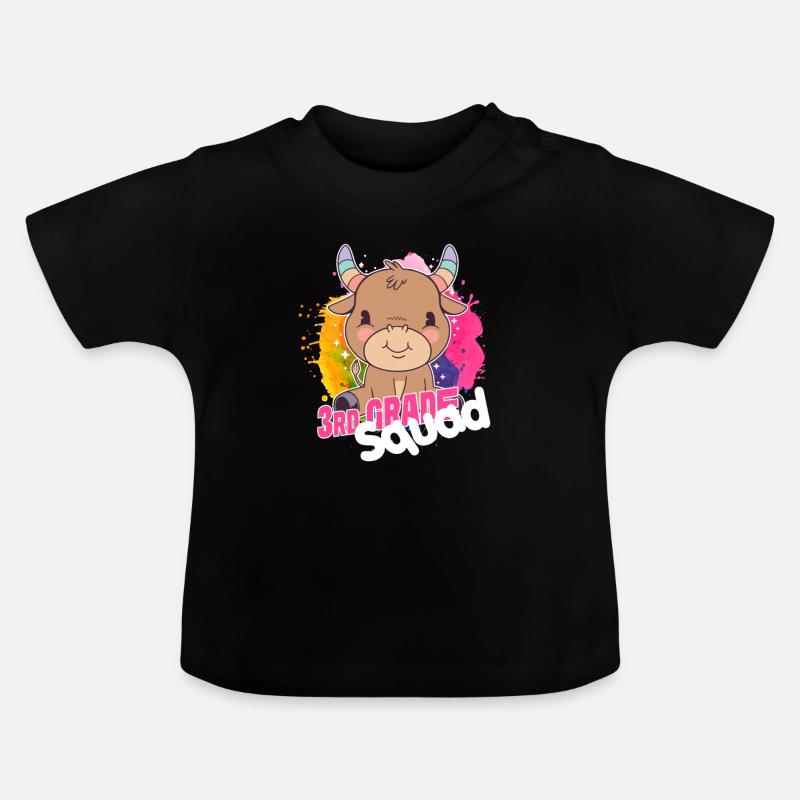 3rd Grade Squad - Third Grader - Baby Organic T-Shirt with Round Neck - black