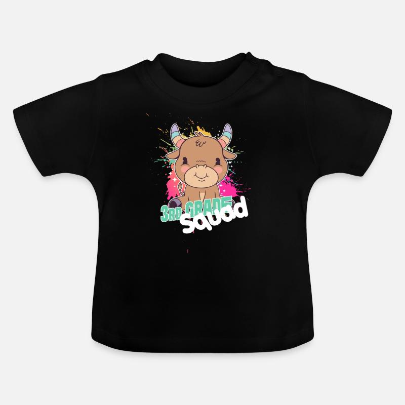 Finally 3rd Grade, Second Grader - Baby Bio-T-Shirt mit Rundhals - Schwarz