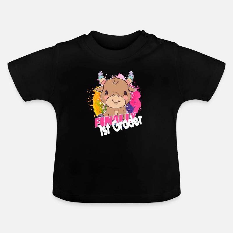 Endlich 1. Klasse, Erstklässler - Baby Bio-T-Shirt mit Rundhals - Schwarz
