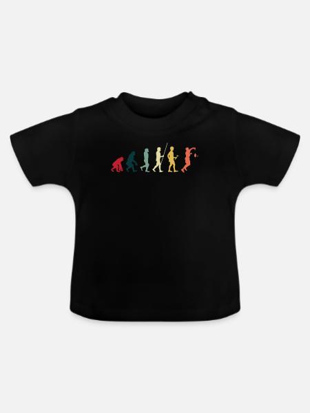Badminton Evolution - Baby Bio-T-Shirt mit Rundhals - Schwarz