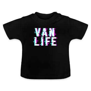 Van Life Camper Van - Baby Organic T-Shirt with Round Neck - black - Front