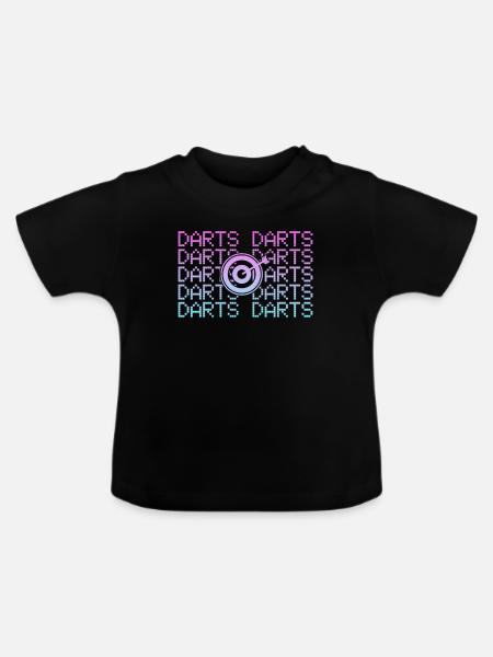 Dart Darts - Baby Bio-T-Shirt mit Rundhals - Schwarz