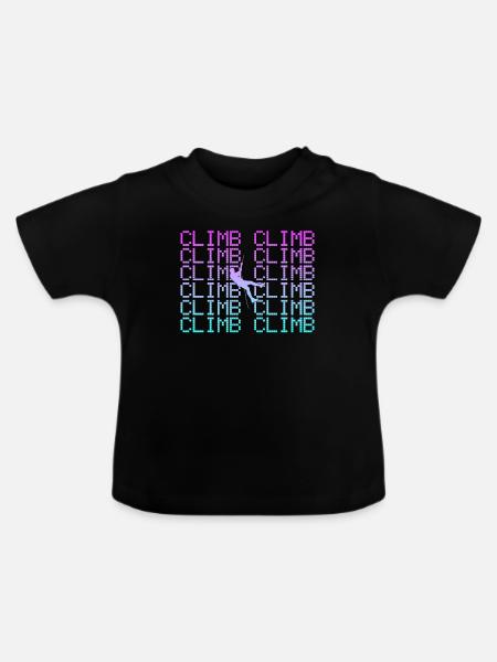 Klettern - Baby Bio-T-Shirt mit Rundhals - Schwarz