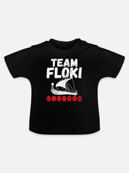 Team Floki der Schiffsbauer - Baby Bio-T-Shirt mit Rundhals - Schwarz