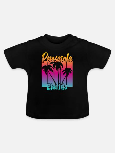 Pensacola Florida - Baby Bio-T-Shirt mit Rundhals - Schwarz