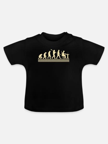 Software-entwickler-evolution - Baby Bio-T-Shirt mit Rundhals - Schwarz