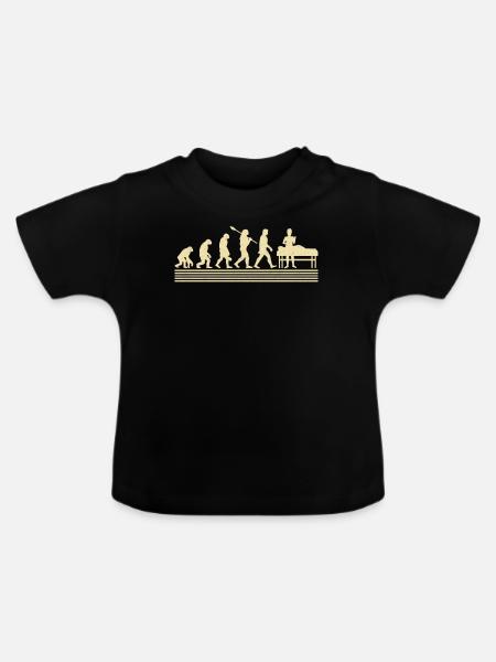 Evolution Des Physiotherapeuten - Baby Bio-T-Shirt mit Rundhals - Schwarz