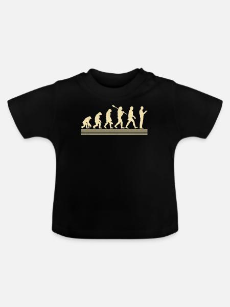 Evolution Des Sprachpathologen - Baby Bio-T-Shirt mit Rundhals - Schwarz