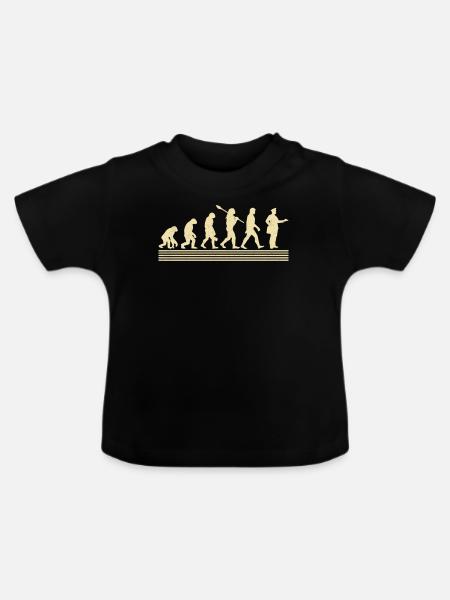 Postman-evolution - Baby Bio-T-Shirt mit Rundhals - Schwarz