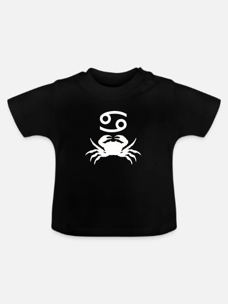 Krebs - Baby Bio-T-Shirt mit Rundhals - Schwarz