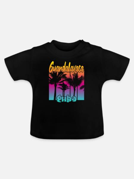 Guardalavaca Cuba - Baby Bio-T-Shirt mit Rundhals - Schwarz
