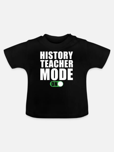 Geschichtslehrer Modus Ein - Baby Bio-T-Shirt mit Rundhals - Schwarz
