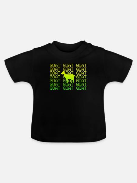 Ziege - Baby Bio-T-Shirt mit Rundhals - Schwarz