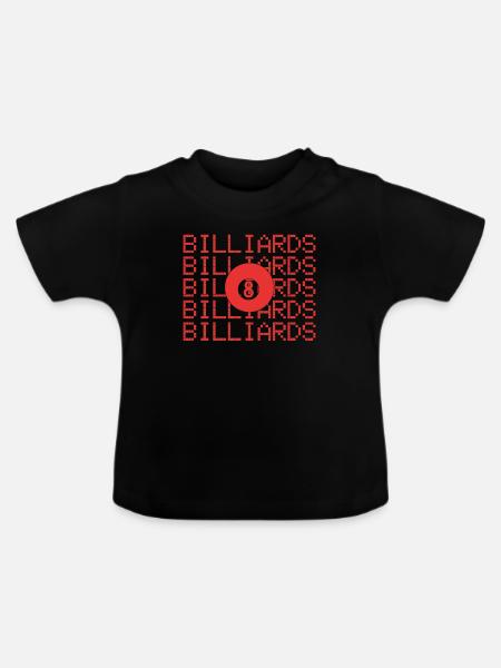 Billiard - Baby Bio-T-Shirt mit Rundhals - Schwarz