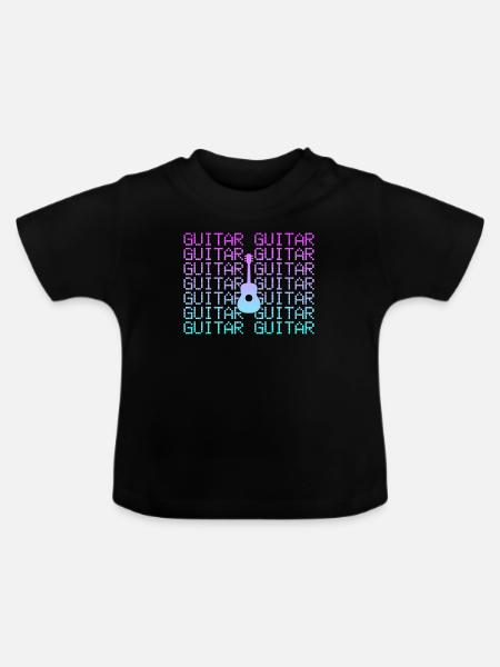 Gitarre - Baby Bio-T-Shirt mit Rundhals - Schwarz