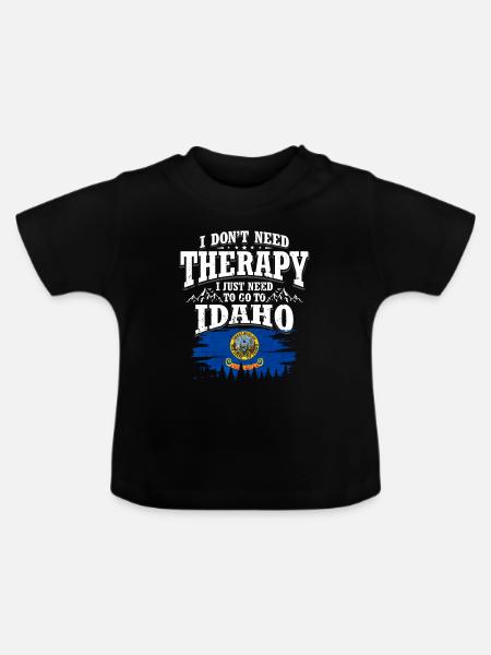 Idaho - Baby Bio-T-Shirt mit Rundhals - Schwarz
