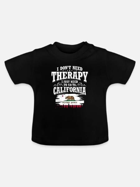 Kalifornien - Baby Bio-T-Shirt mit Rundhals - Schwarz