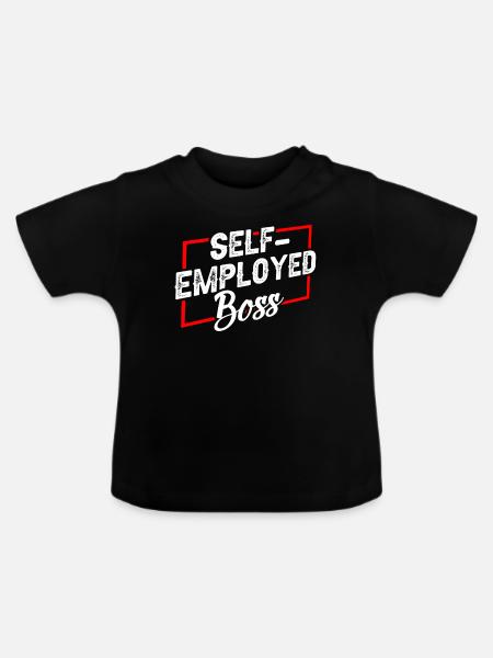Selbständiger Chef Freelancer Selbstständig - Baby Bio-T-Shirt mit Rundhals - Schwarz