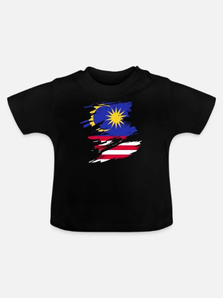 Malaysia - Baby Bio-T-Shirt mit Rundhals - Schwarz