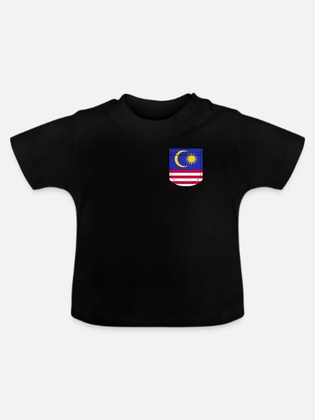 Malaysia - Baby Bio-T-Shirt mit Rundhals - Schwarz